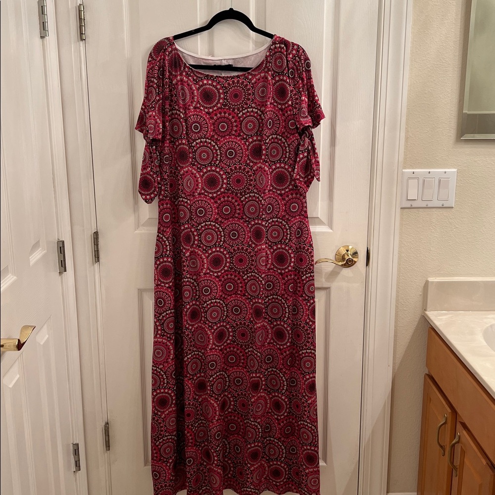 Reborn Pink and Black Maxi Dress